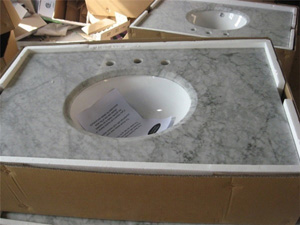 Carrara B Vanity Top set
