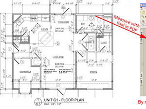 Measure tops size with PDF tool